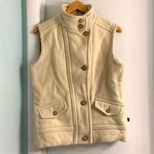 Woolrich Cream Wool Blend Vest Size Extra Small